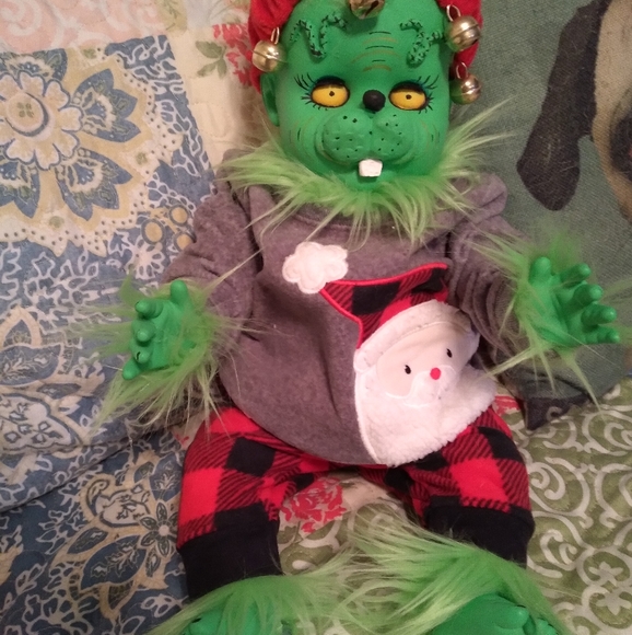 Christmas Grinch Baby Doll Decor - Picture 8 of 8